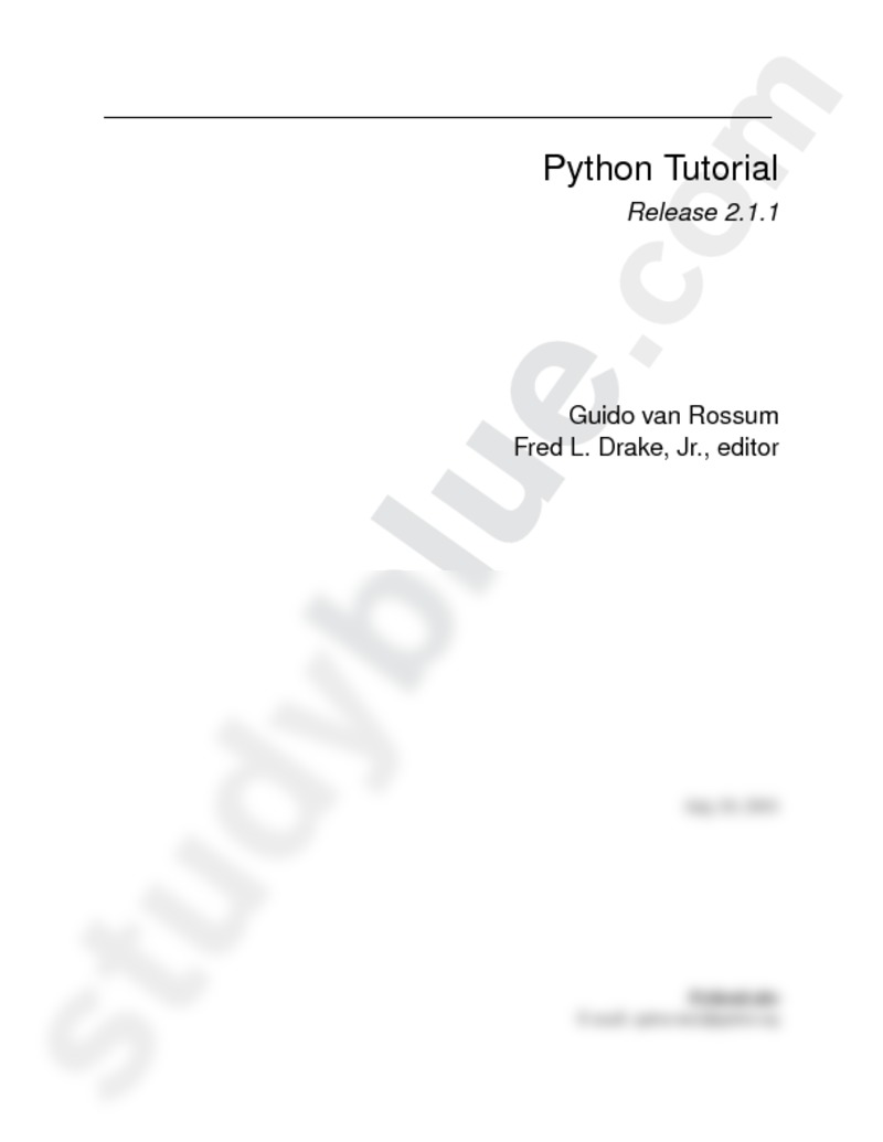 free python beginner tutorial pdf
